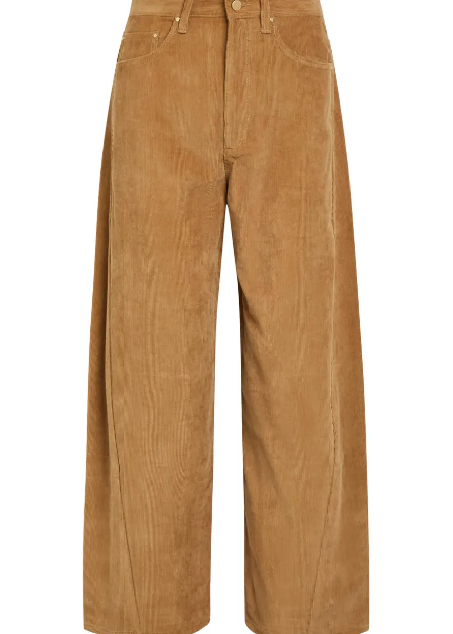 Barrel-leg corduroy jeans