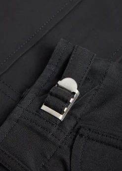 Barrel-leg cotton-blend cargo trousers