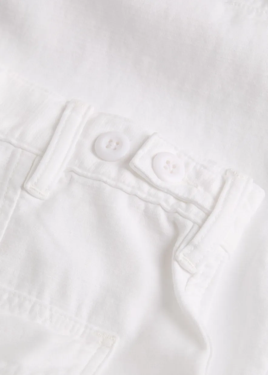Barrel-leg cotton trousers