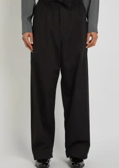 Barrel-leg cotton trousers