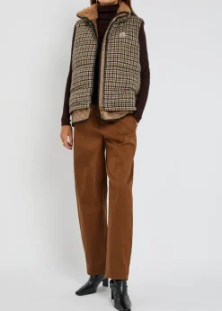 Barrel-leg stretch-cotton trousers