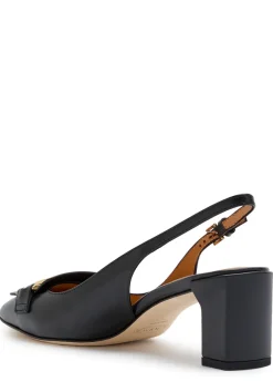 Barretta 50 smoothed leather slingback pumps