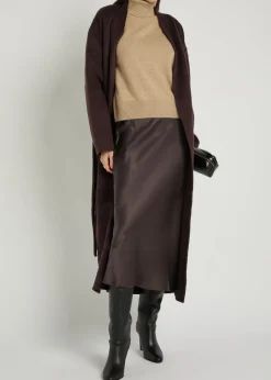 Bar silk midi skirt