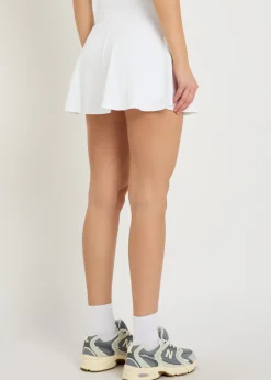 Baseline gingham stretch-jersey mini tennis skirt