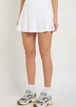 Baseline gingham stretch-jersey mini tennis skirt