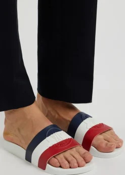Basile striped rubber sliders