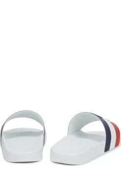 Basile striped rubber sliders