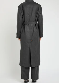 Basotto belted wool trench coat