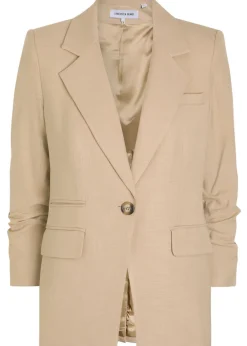 Battista gathered-sleeve woven blazer