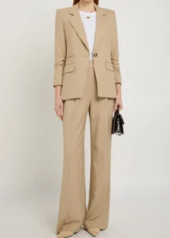 Battista gathered-sleeve woven blazer
