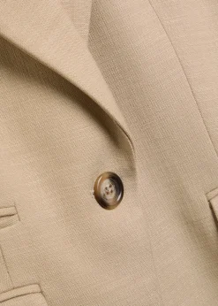 Battista gathered-sleeve woven blazer