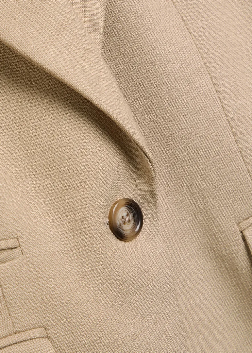 Battista gathered-sleeve woven blazer