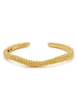 Baya 18kt gold-plated claw cuff bracelet