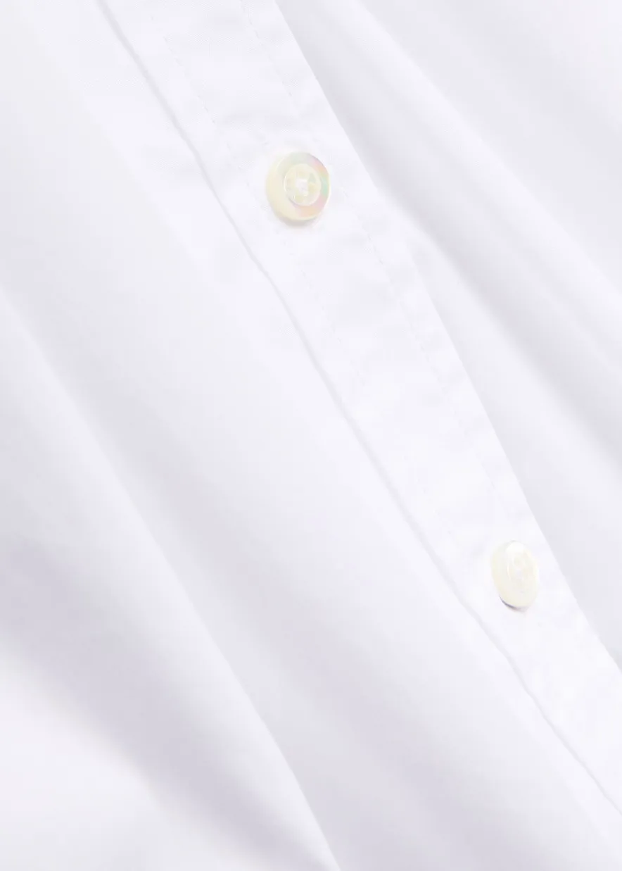 Bays frill cotton-blend poplin shirt
