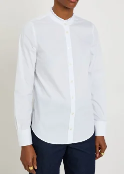 Bays frill cotton-blend poplin shirt