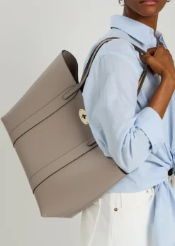 Bayswater grained leather small tote bag