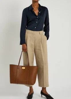 Bayswater grained leather small tote bag