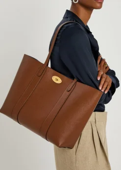 Bayswater grained leather small tote bag