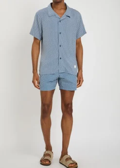 Beach patterned woven shirt