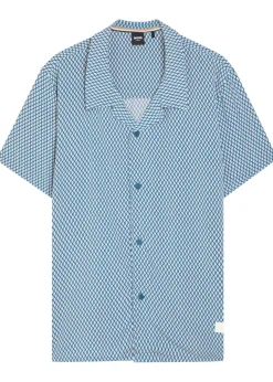 Beach patterned woven shirt