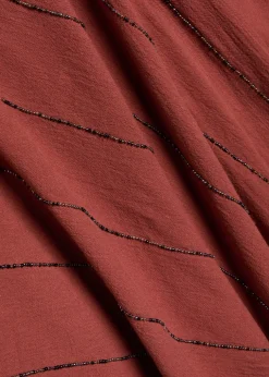 Bead embellished cotton cape