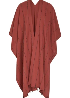 Bead embellished cotton cape