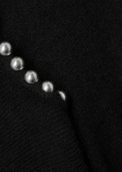 Bead-embellished wool-blend jumper