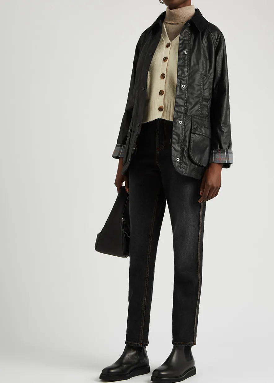Beadnell black waxed cotton jacket