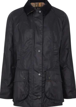 Beadnell navy waxed cotton jacket