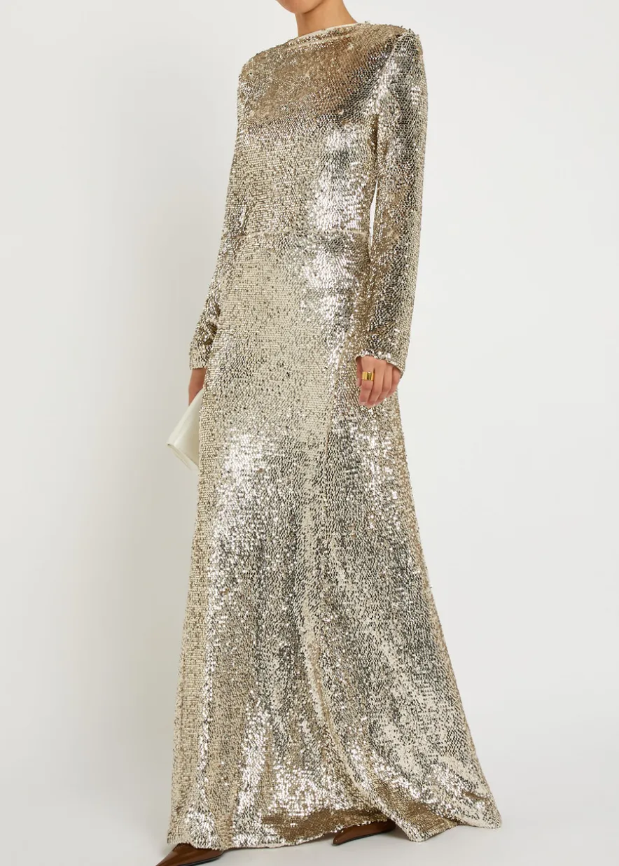Beatrice sequin-embellished gown