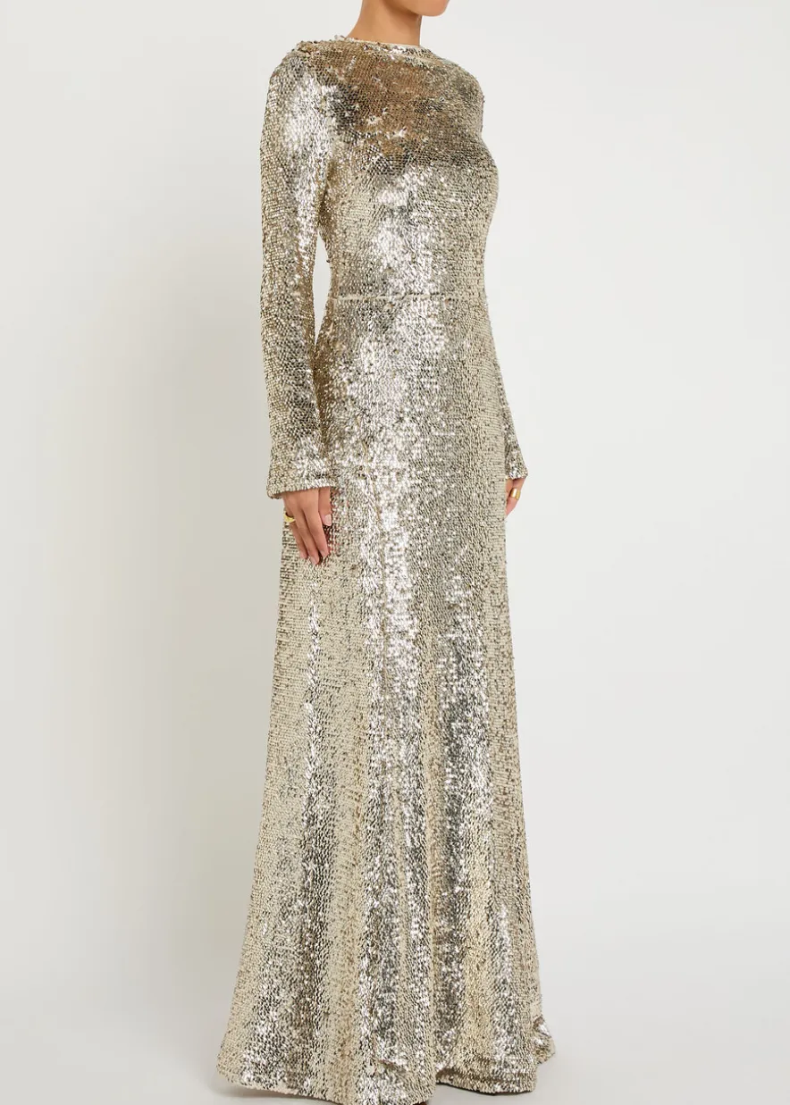 Beatrice sequin-embellished gown