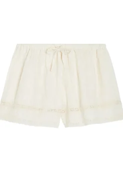 Beau embroidered cotton shorts