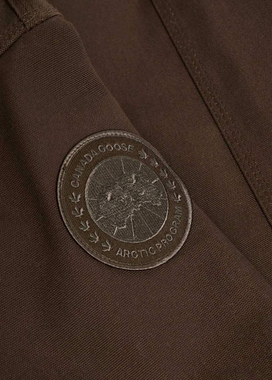 Beaumont corduroy-collar canvas coat