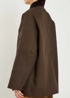 Beaumont corduroy-collar canvas coat