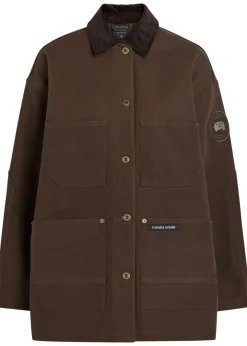 Beaumont corduroy-collar canvas coat
