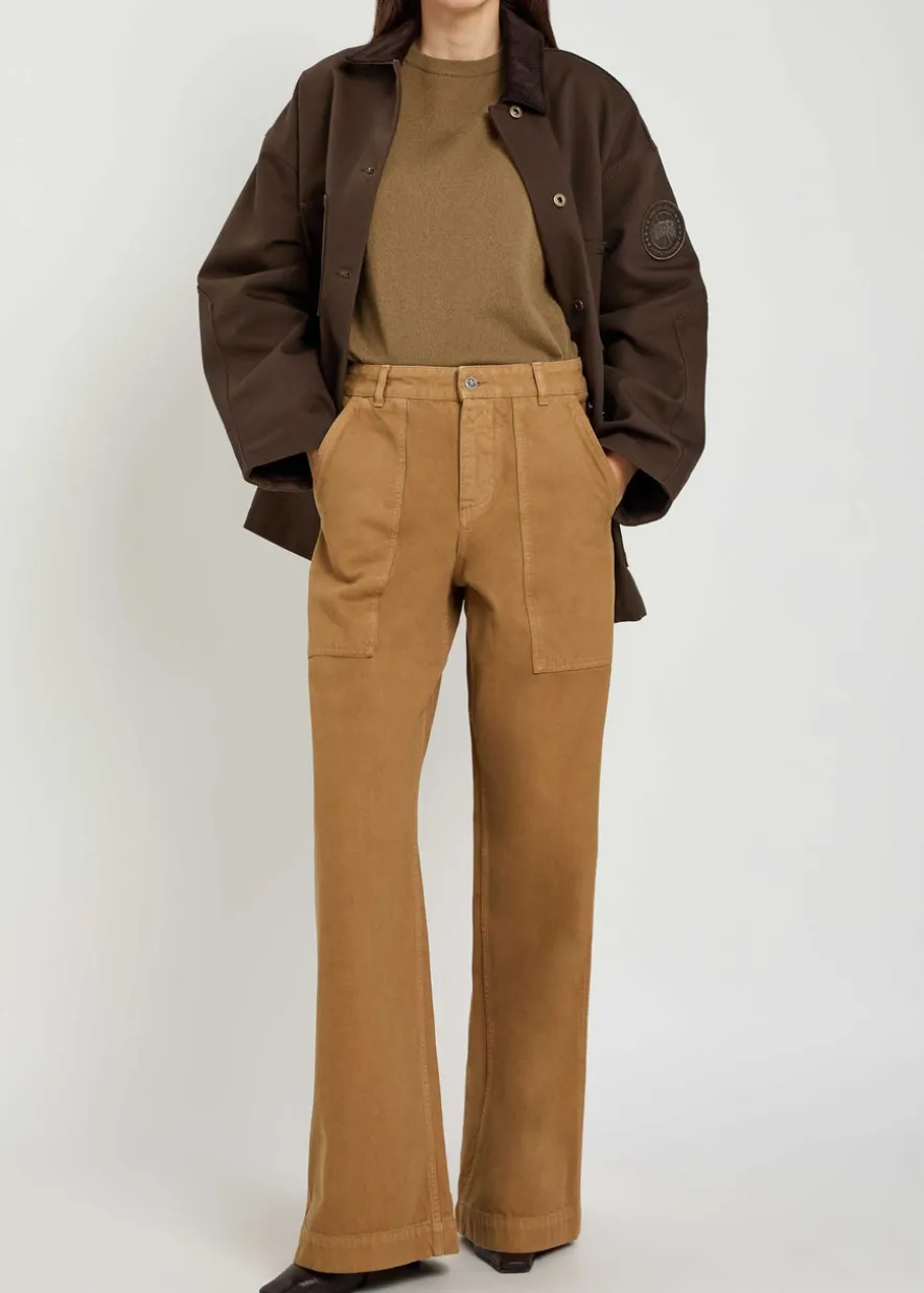 Beaumont corduroy-collar canvas coat