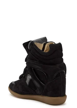Bekett panelled leather and suede sneakers