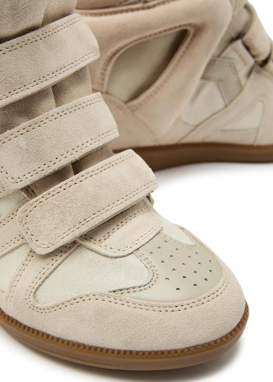 Bekett panelled leather and suede sneakers
