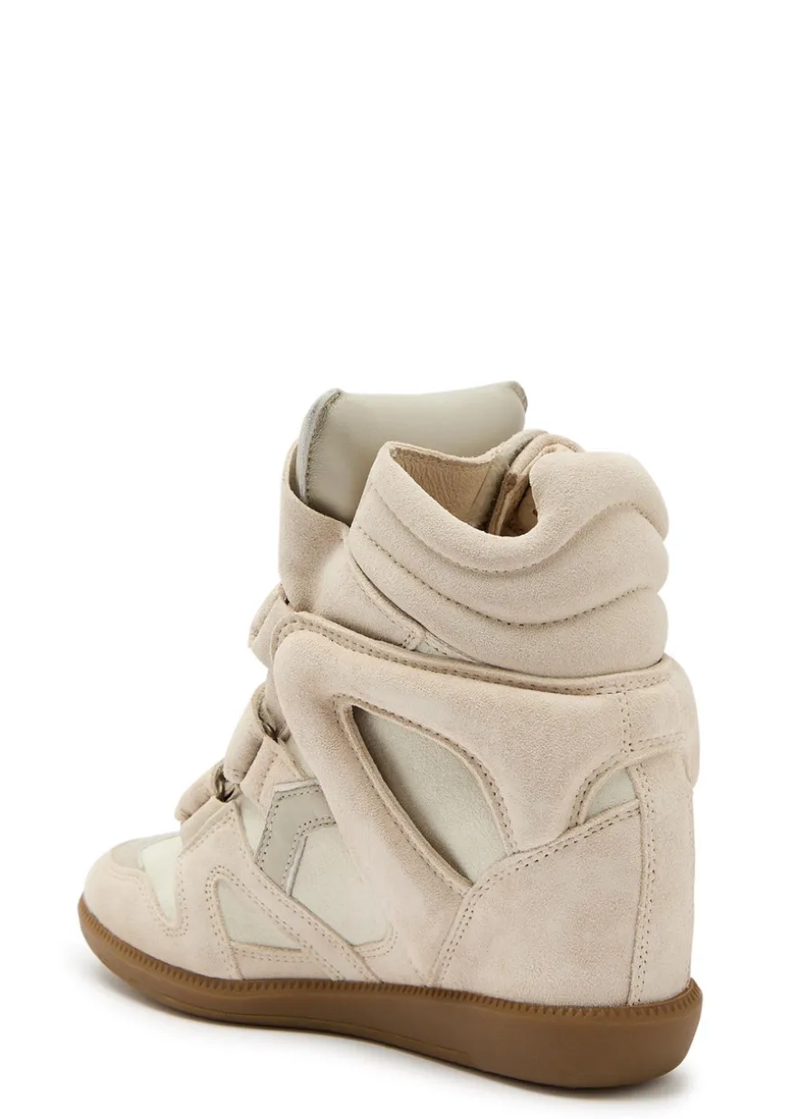 Bekett panelled leather and suede sneakers