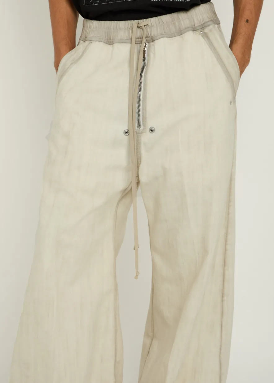 Bela wide-leg cotton-twill trousers