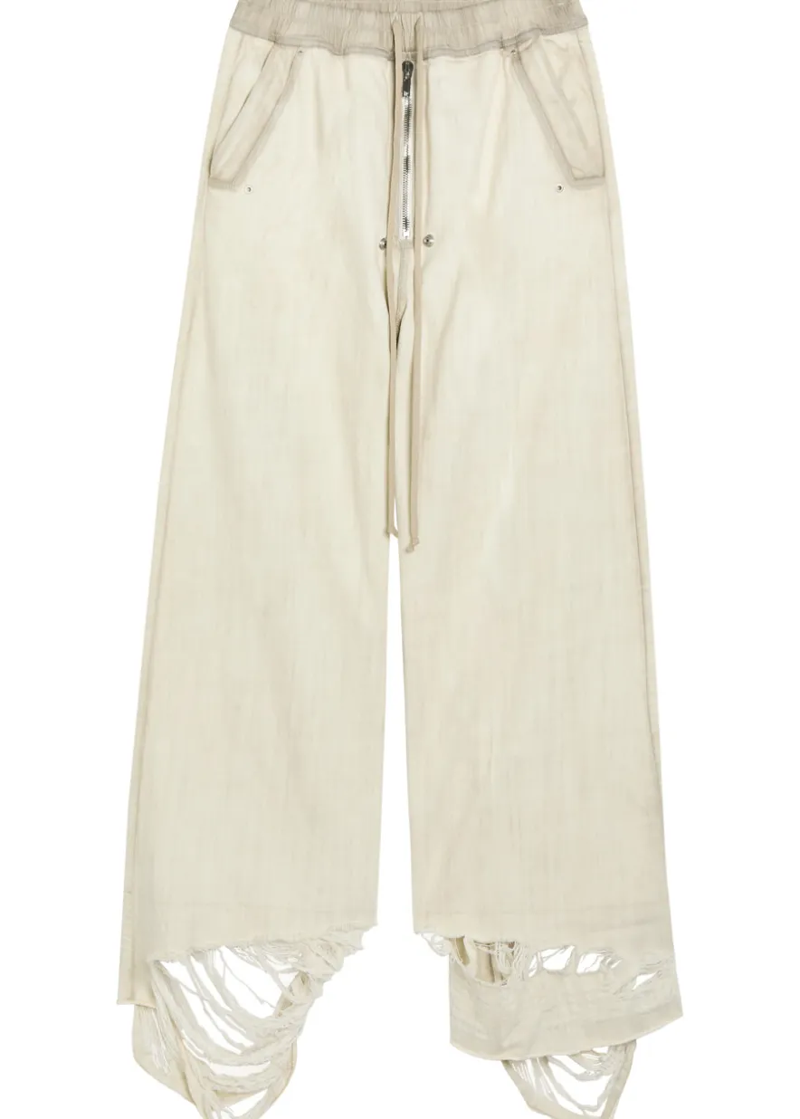 Bela wide-leg cotton-twill trousers