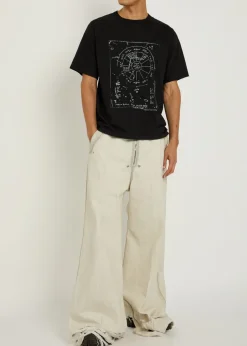 Bela wide-leg cotton-twill trousers