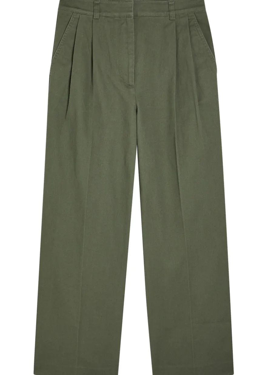 Belen straight-leg twill trousers