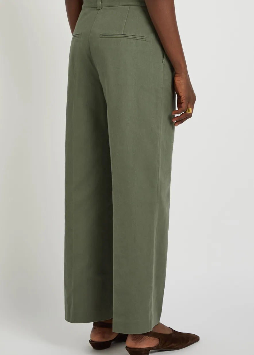 Belen straight-leg twill trousers