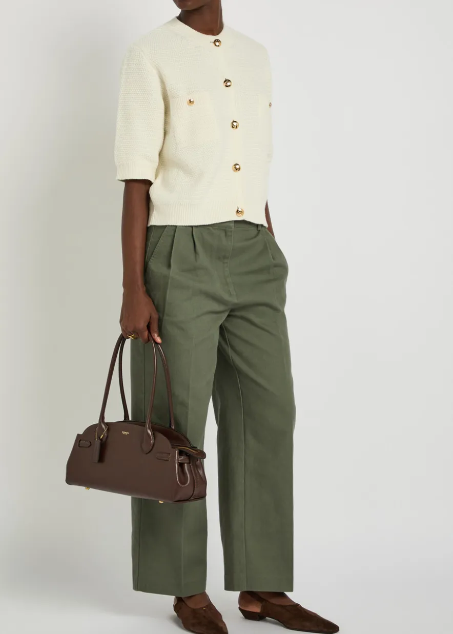Belen straight-leg twill trousers