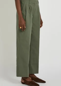 Belen straight-leg twill trousers