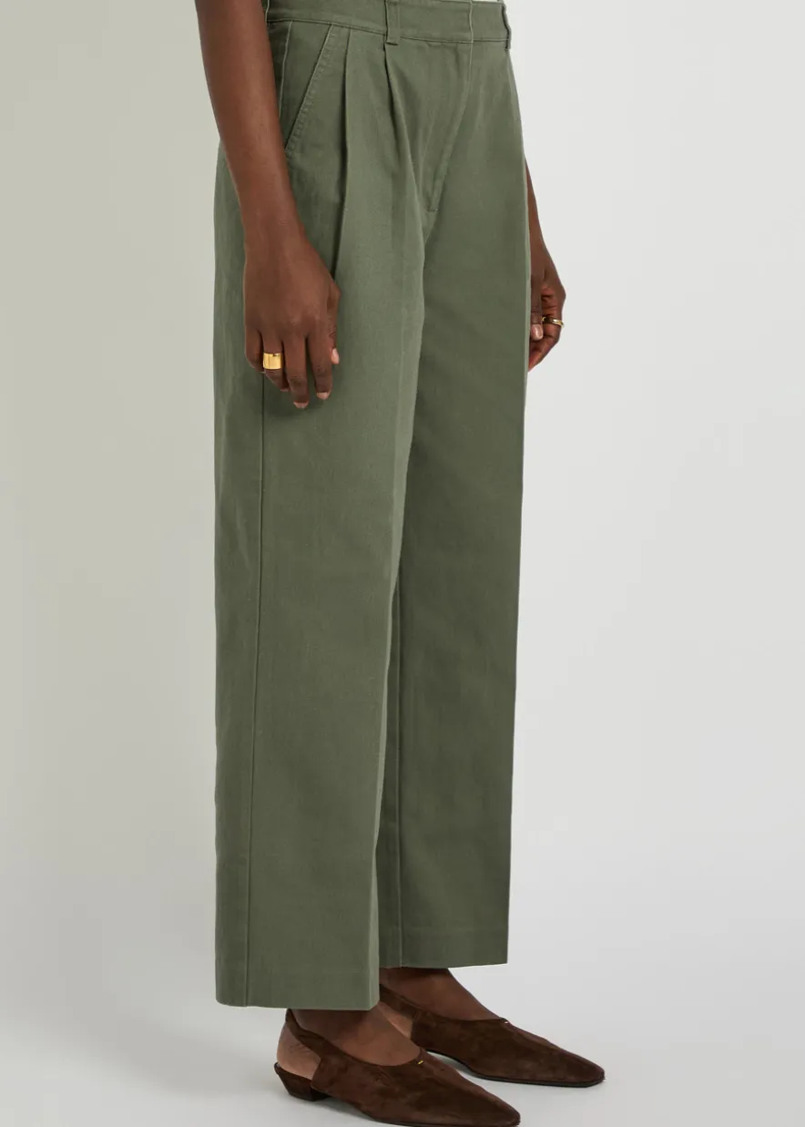 Belen straight-leg twill trousers