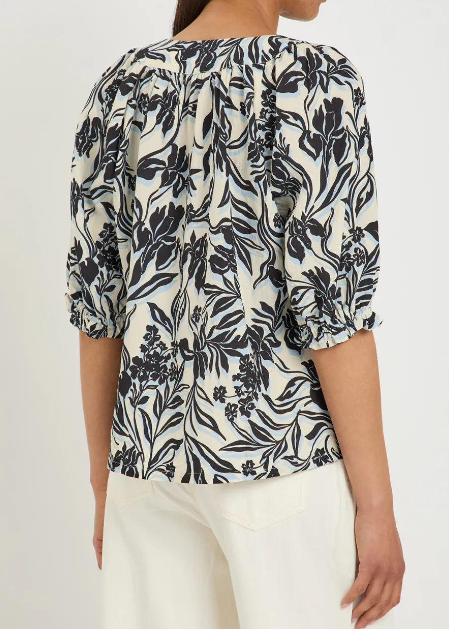 Belina floral-print woven blouse