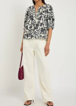 Belina floral-print woven blouse