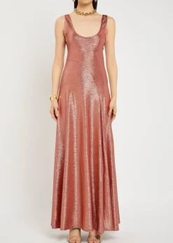 Bella Como metallic jersey gown